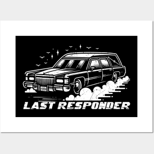 Last Responder // Hearse Retro Design Posters and Art